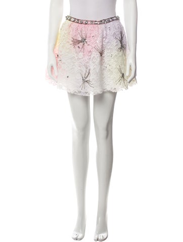 LoveShackFancy Skirts Lace Pattern Mini Skirt US 2 | XS