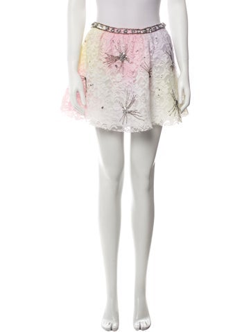 LoveShackFancy Skirts Lace Pattern Mini Skirt M