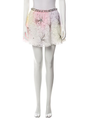 LoveShackFancy Skirts Lace Pattern Mini Skirt M