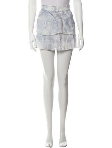 LoveShackFancy Skirts Floral Print Mini Skirt L