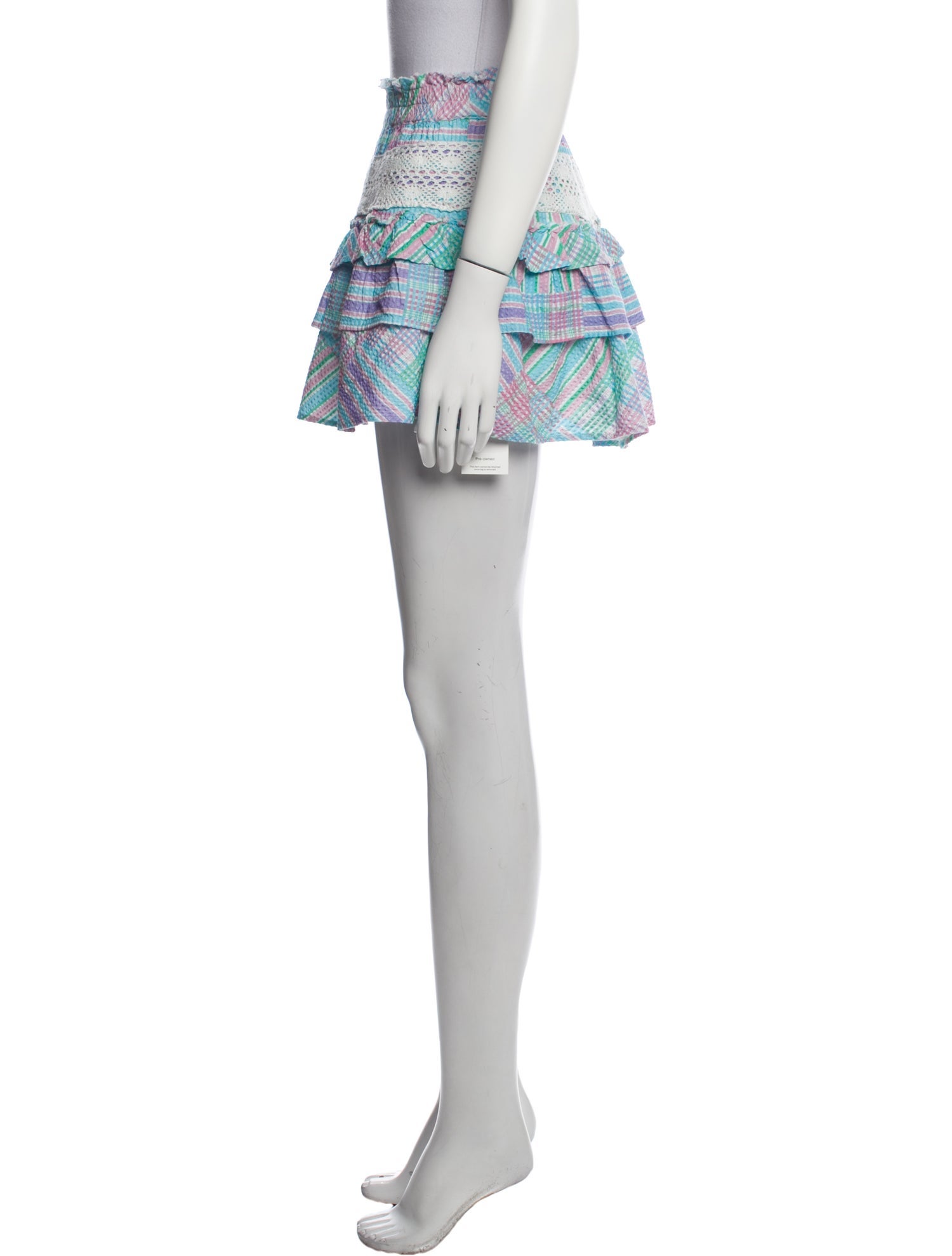 LoveShackFancy Plaid Print Mini Skirt