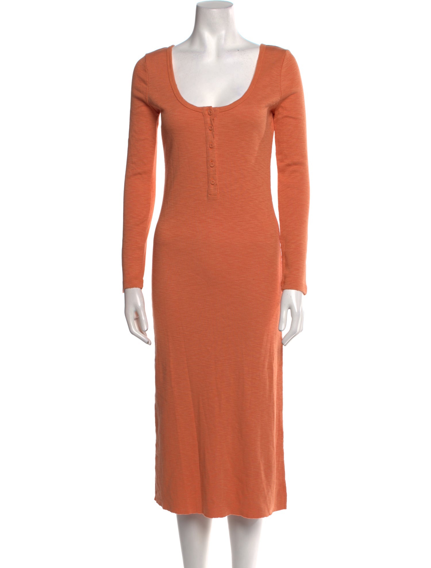 LoveShackFancy Scoop Neck Midi Length Dress