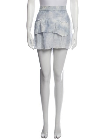 LoveShackFancy Skirts Tie-Dye Print Mini Skirt XL