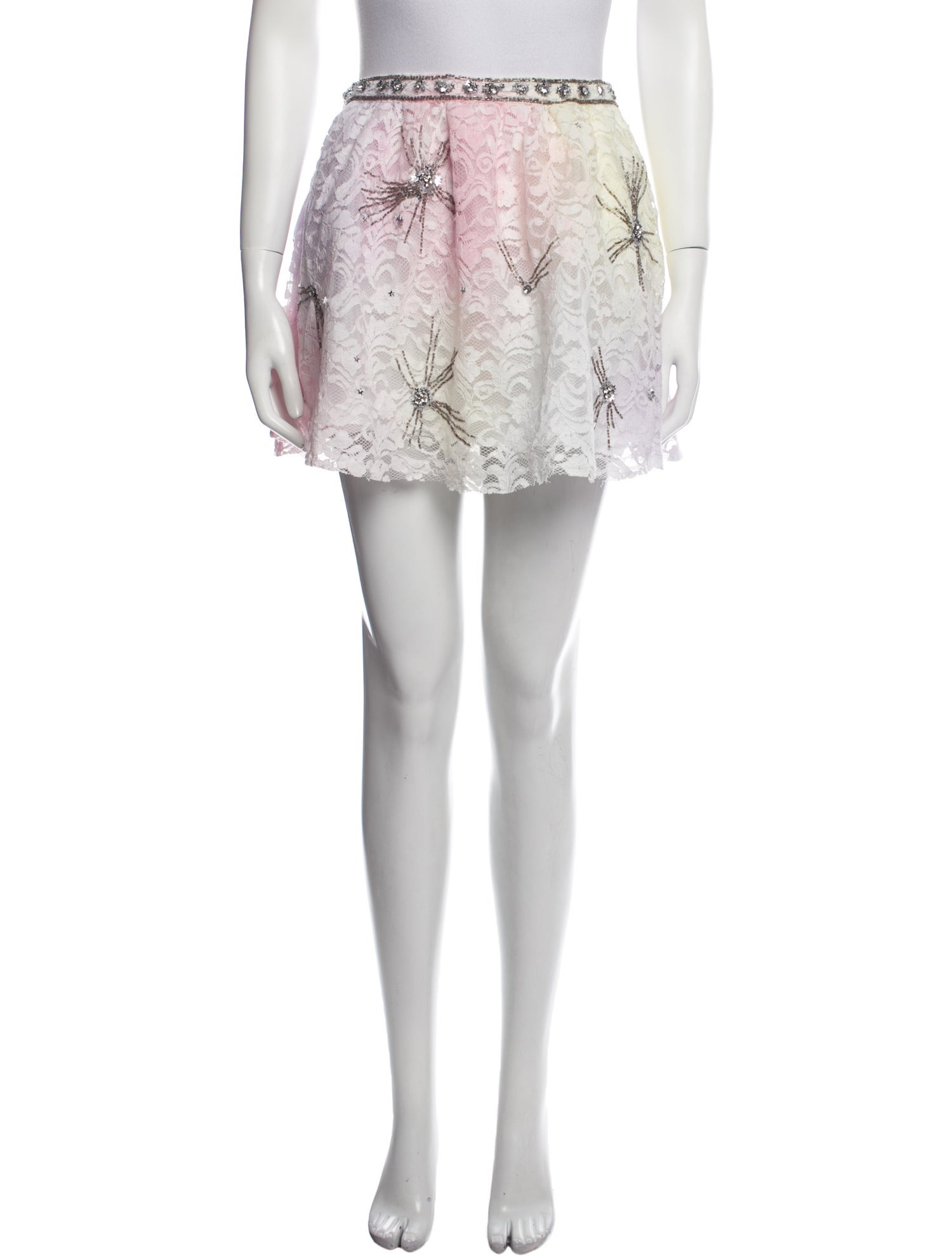 LoveShackFancy Lace Pattern Mini Skirt