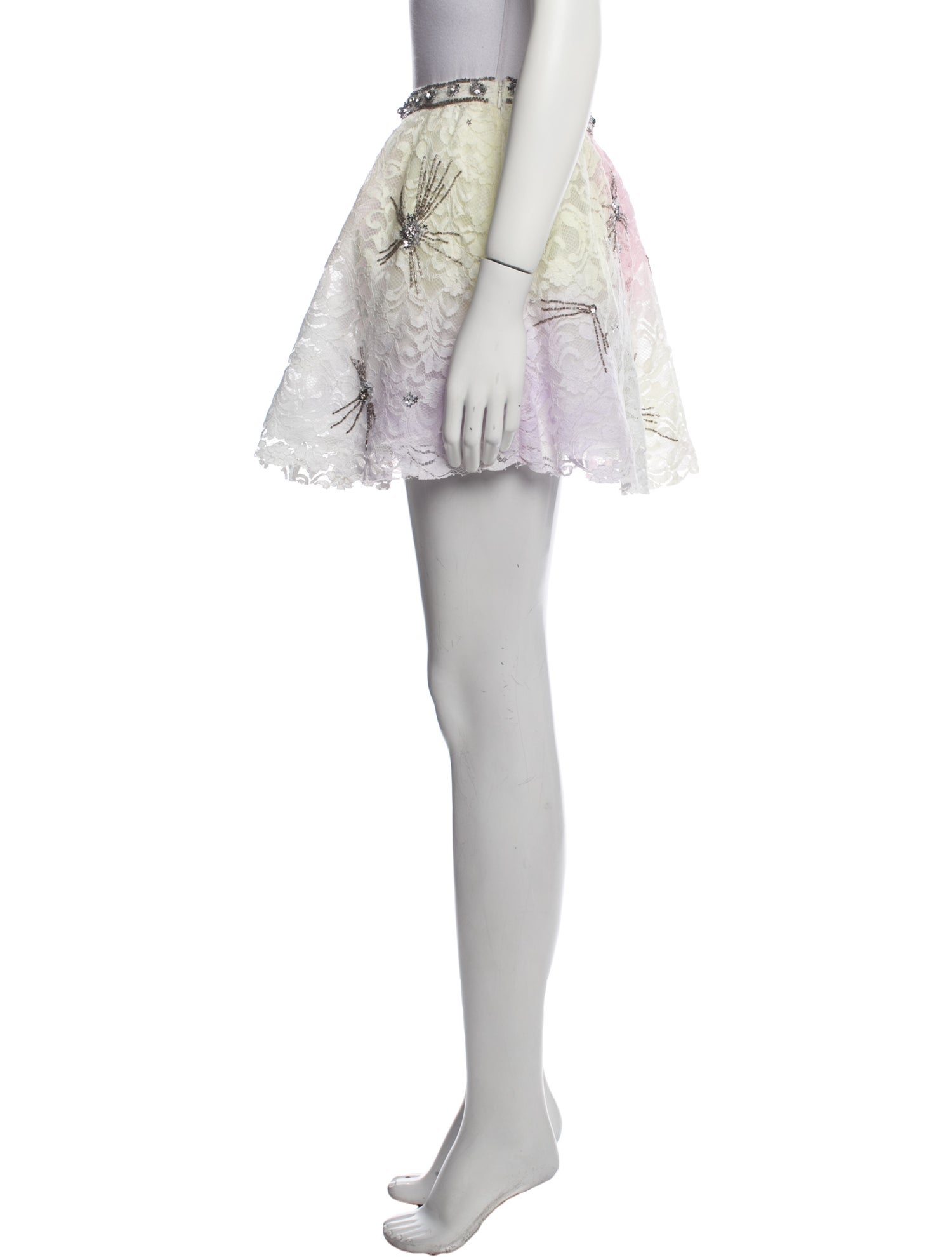 LoveShackFancy Lace Pattern Mini Skirt