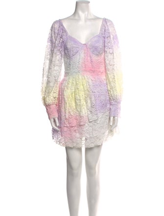 LoveShackFancy Lace Pattern Mini Dress