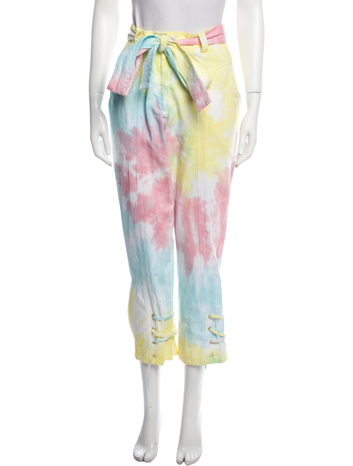 LoveShackFancy Tie-Dye Print Straight Leg Pants