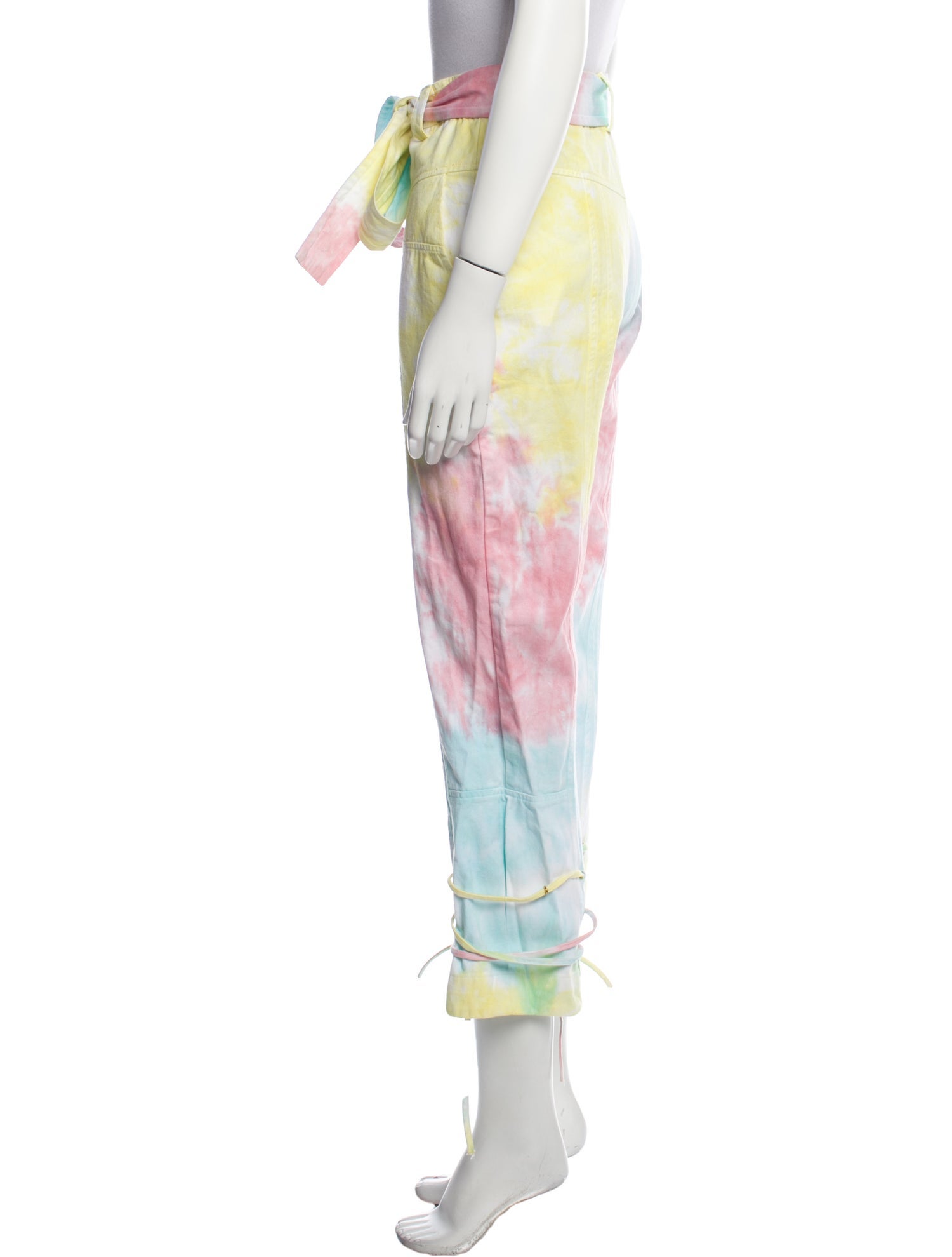 LoveShackFancy Tie-Dye Print Straight Leg Pants