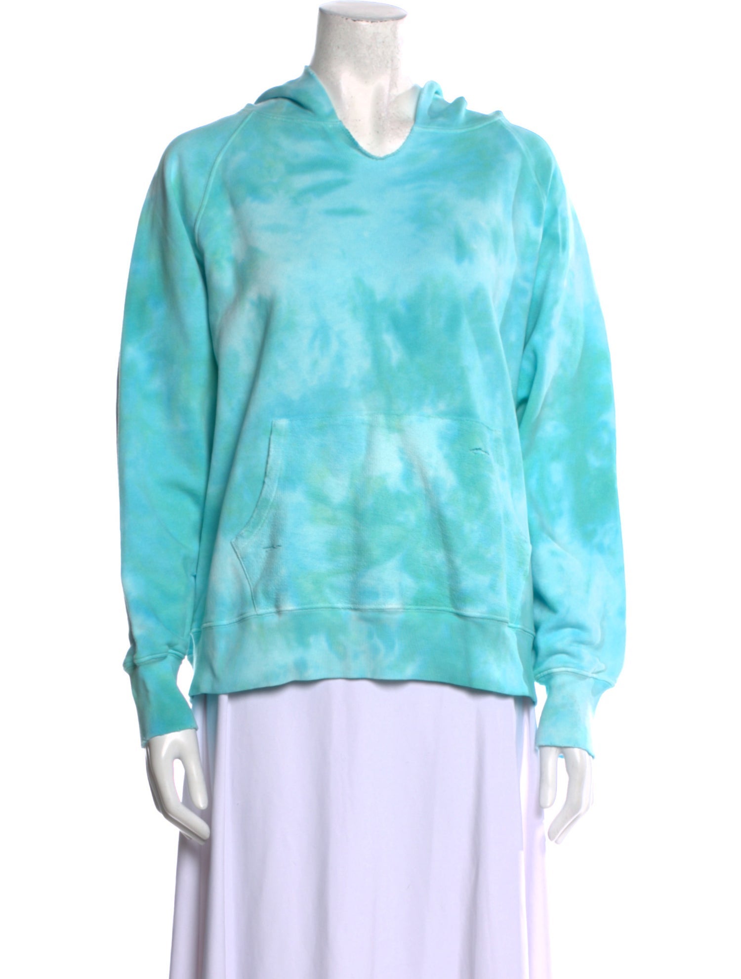LoveShackFancy Tie-Dye Print V-Neck Sweatshirt