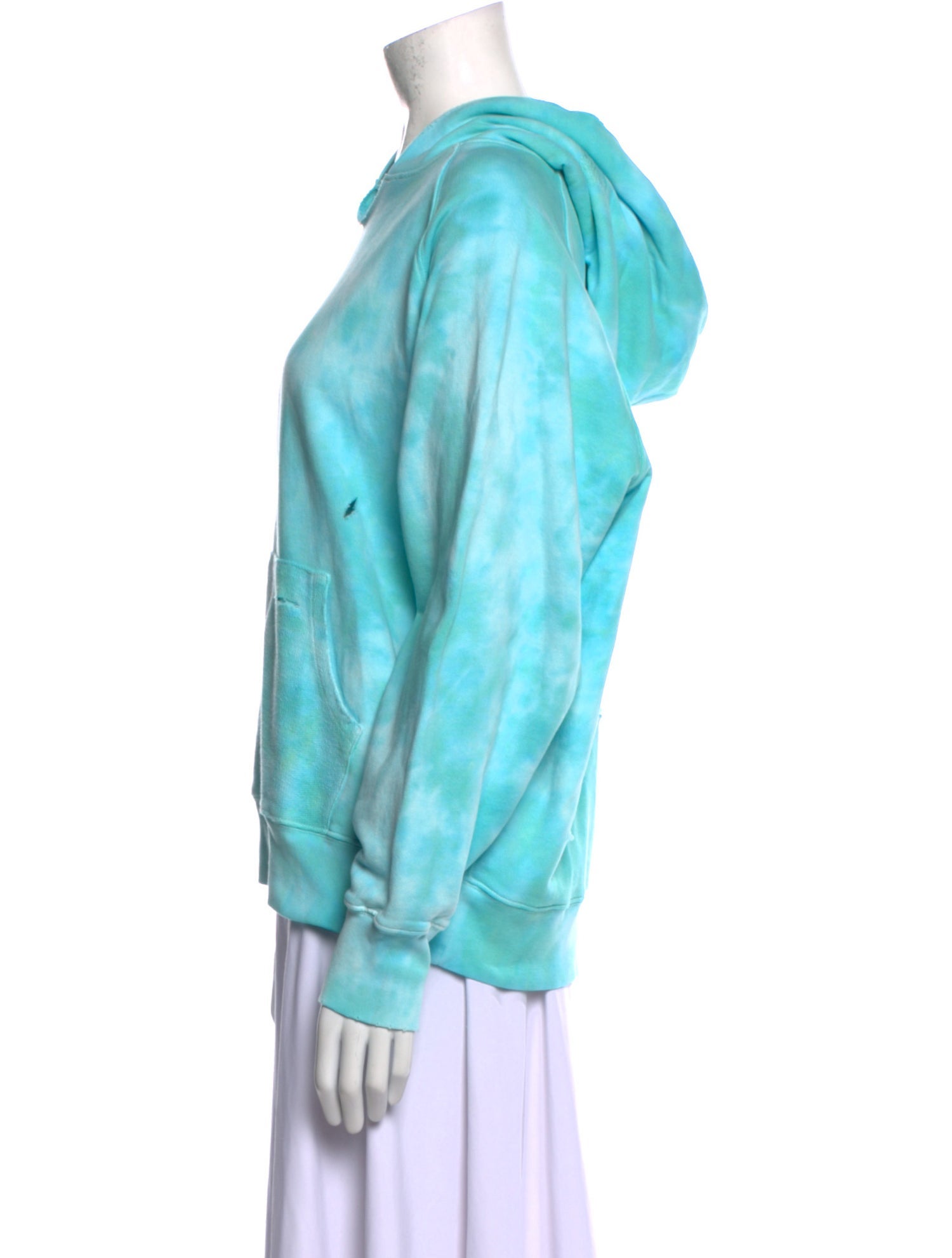 LoveShackFancy Tie-Dye Print V-Neck Sweatshirt