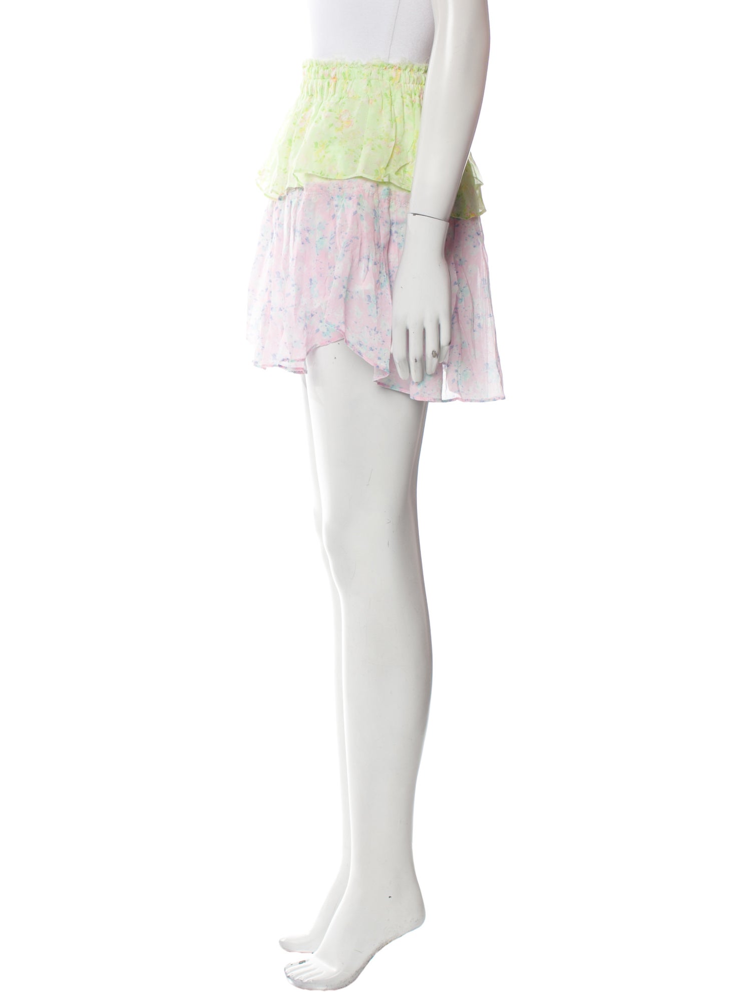 LoveShackFancy Floral Print Mini Skirt w/ Tags