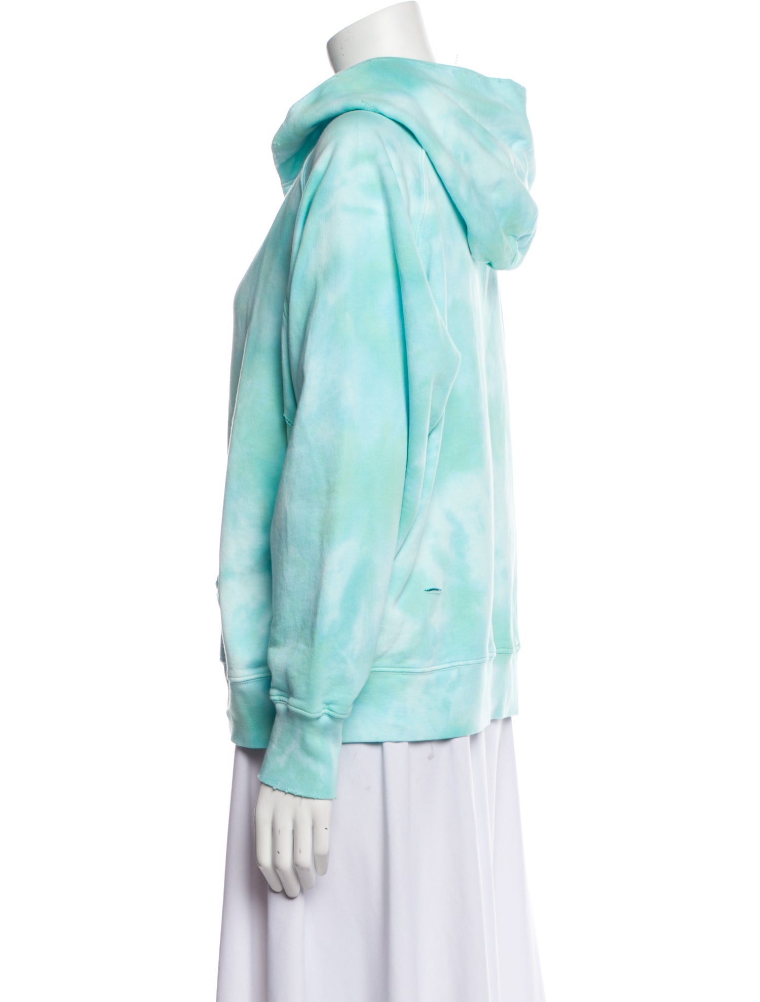 LoveShackFancy Tie-Dye Print V-Neck Sweatshirt