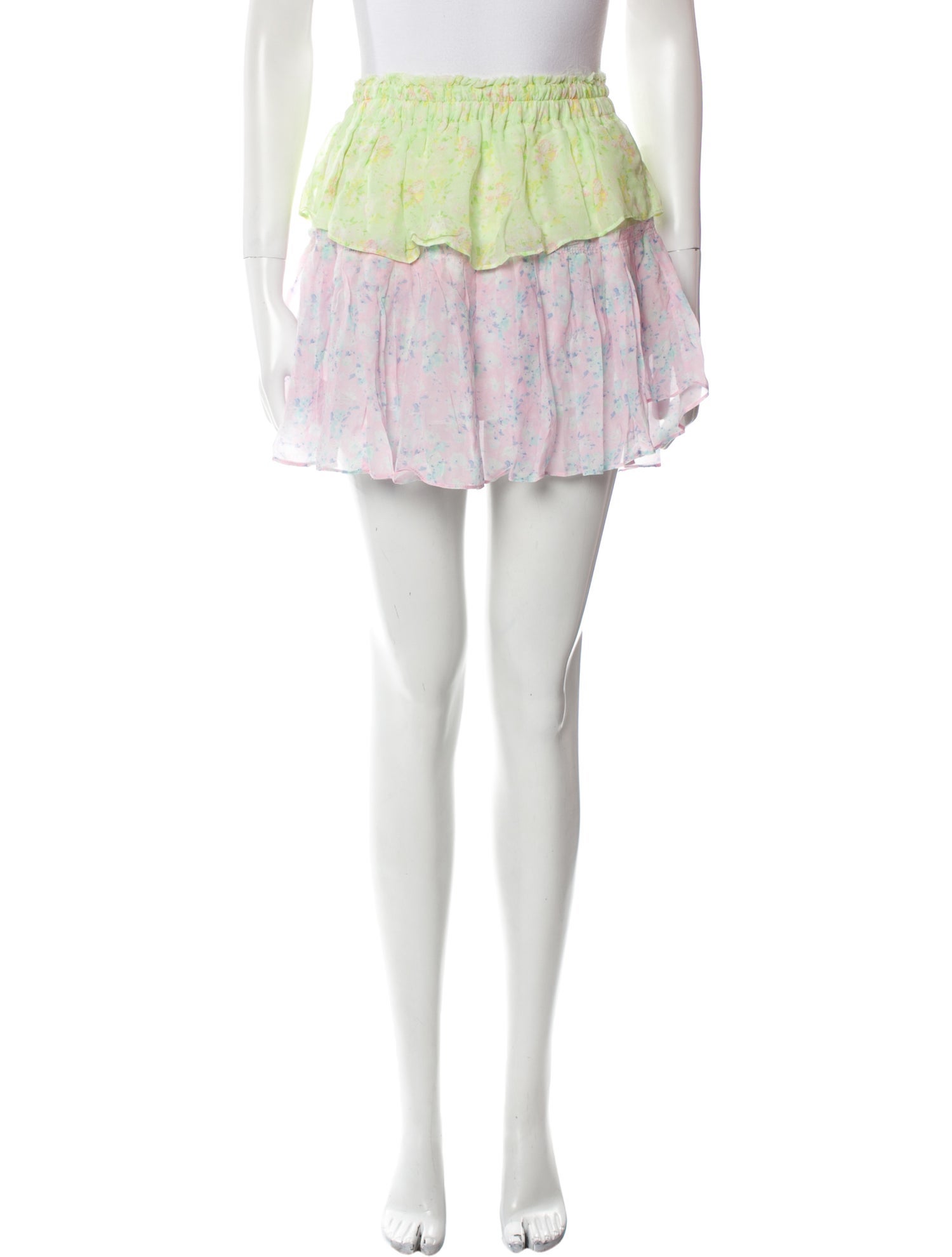 LoveShackFancy Floral Print Mini Skirt w/ Tags