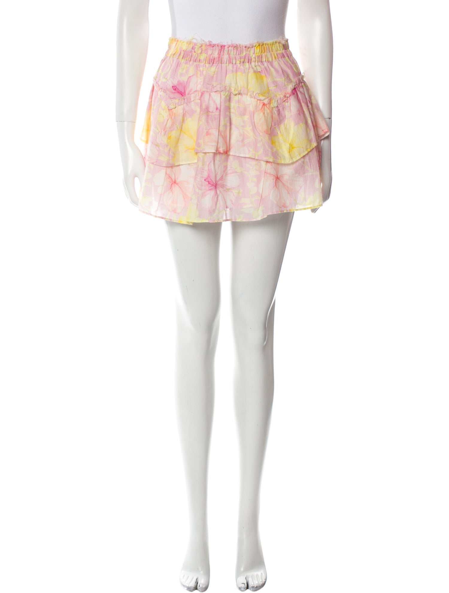 LoveShackFancy Floral Print Mini Skirt w/ Tags