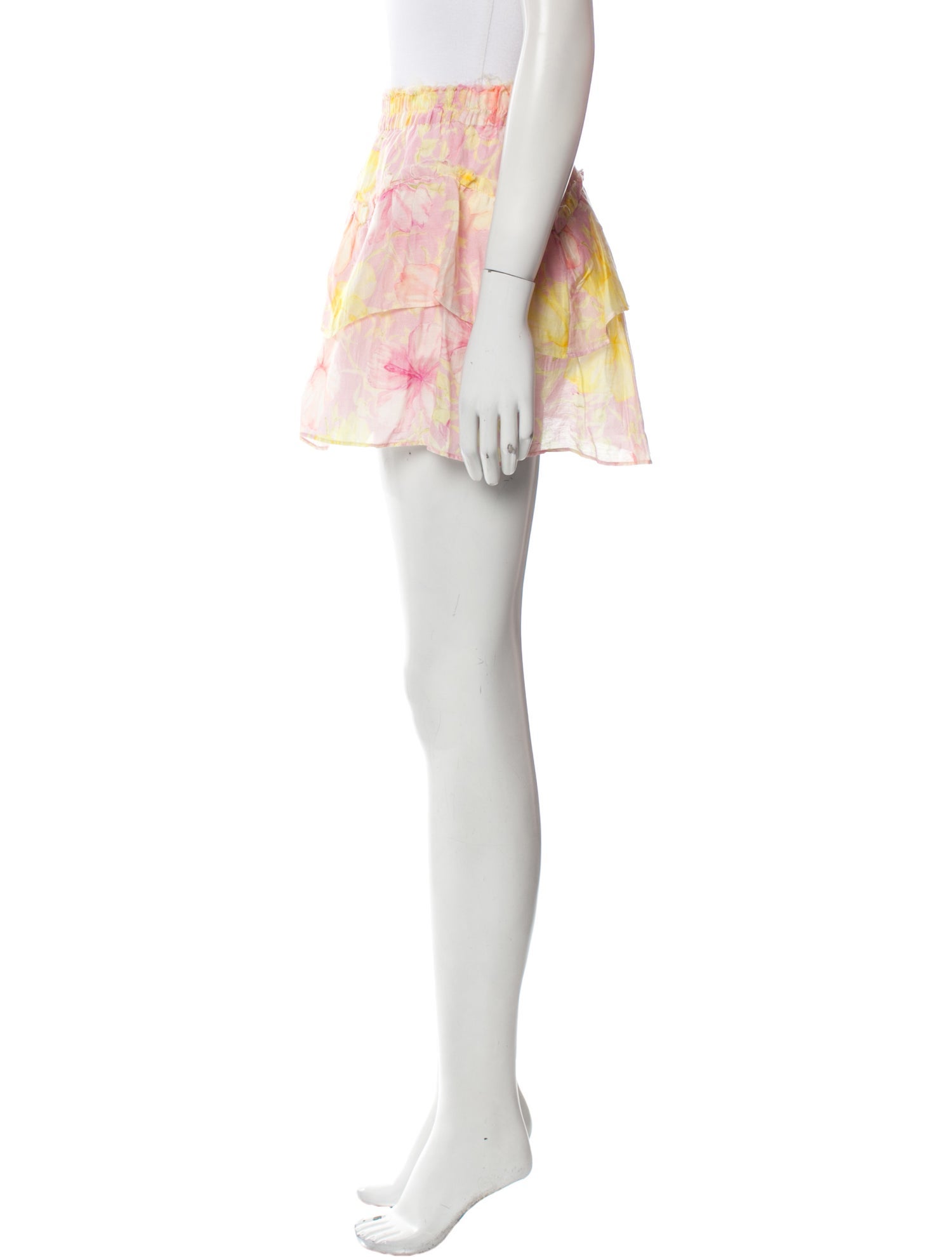 LoveShackFancy Floral Print Mini Skirt w/ Tags