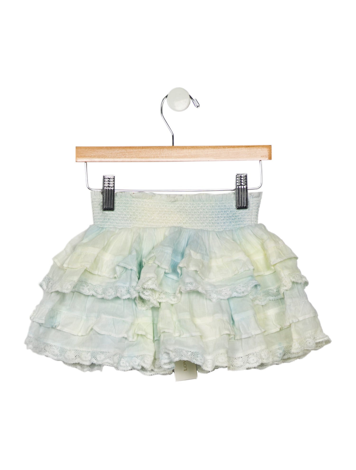LoveShackFancy Girls' Ruffled Mini Skirt w/ Tags