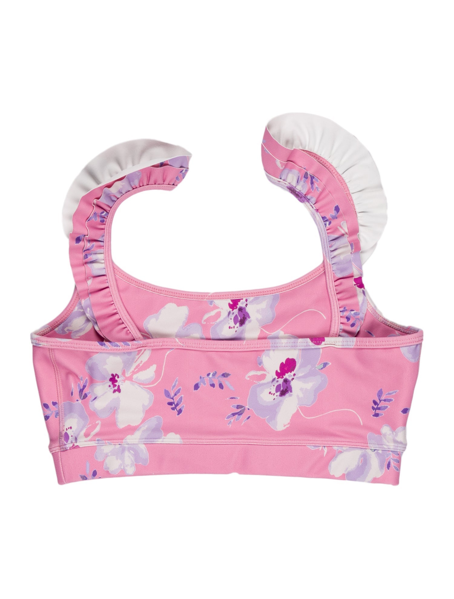 LoveShackFancy Floral Print Ruffle Embellishment Top w/ Tags