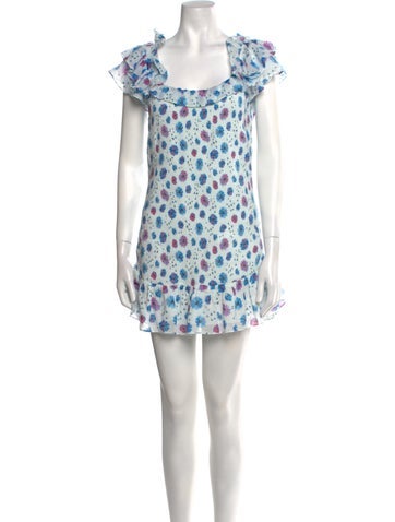 LoveShackFancy Dresses Floral Print Mini Dress L