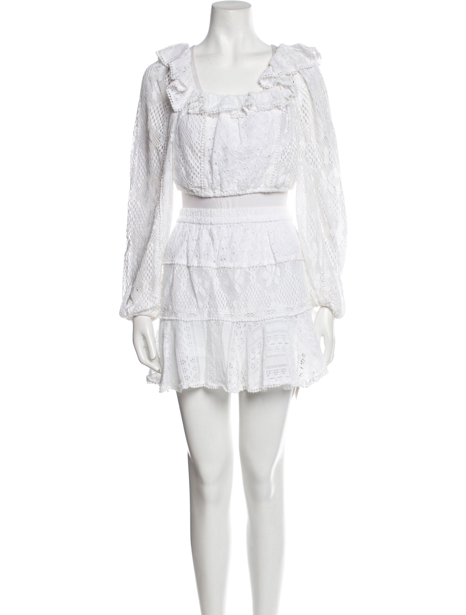 LoveShackFancy Ruffle Embellishment Skirt Set