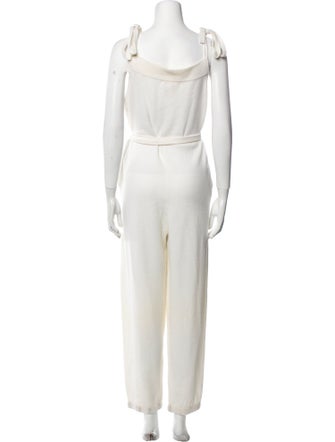 LoveShackFancy Wool Square Neckline Jumpsuit