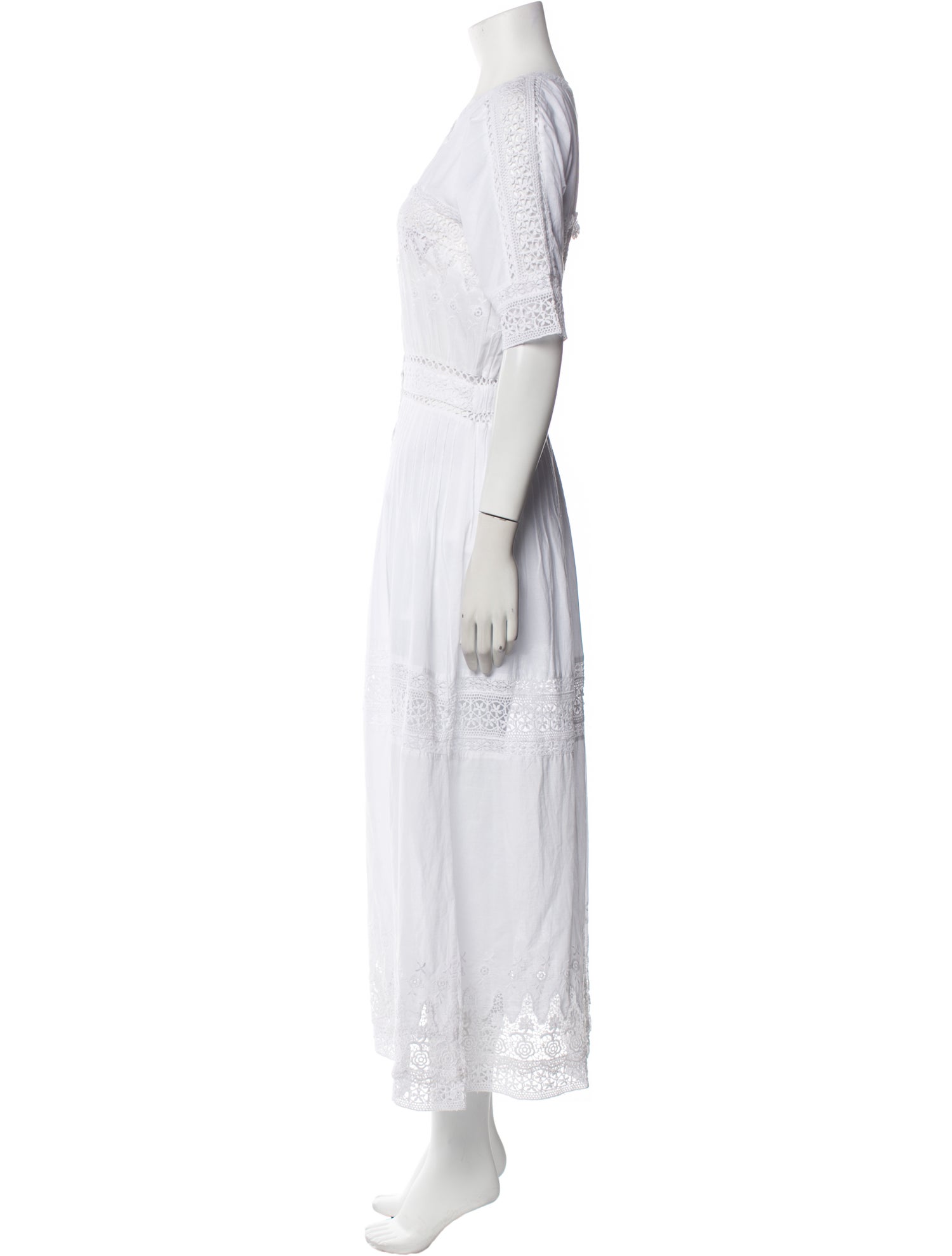 LoveShackFancy V-Neck Long Dress