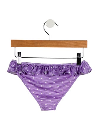 LoveShackFancy Girls' Polka-Dot Bikini Bottoms