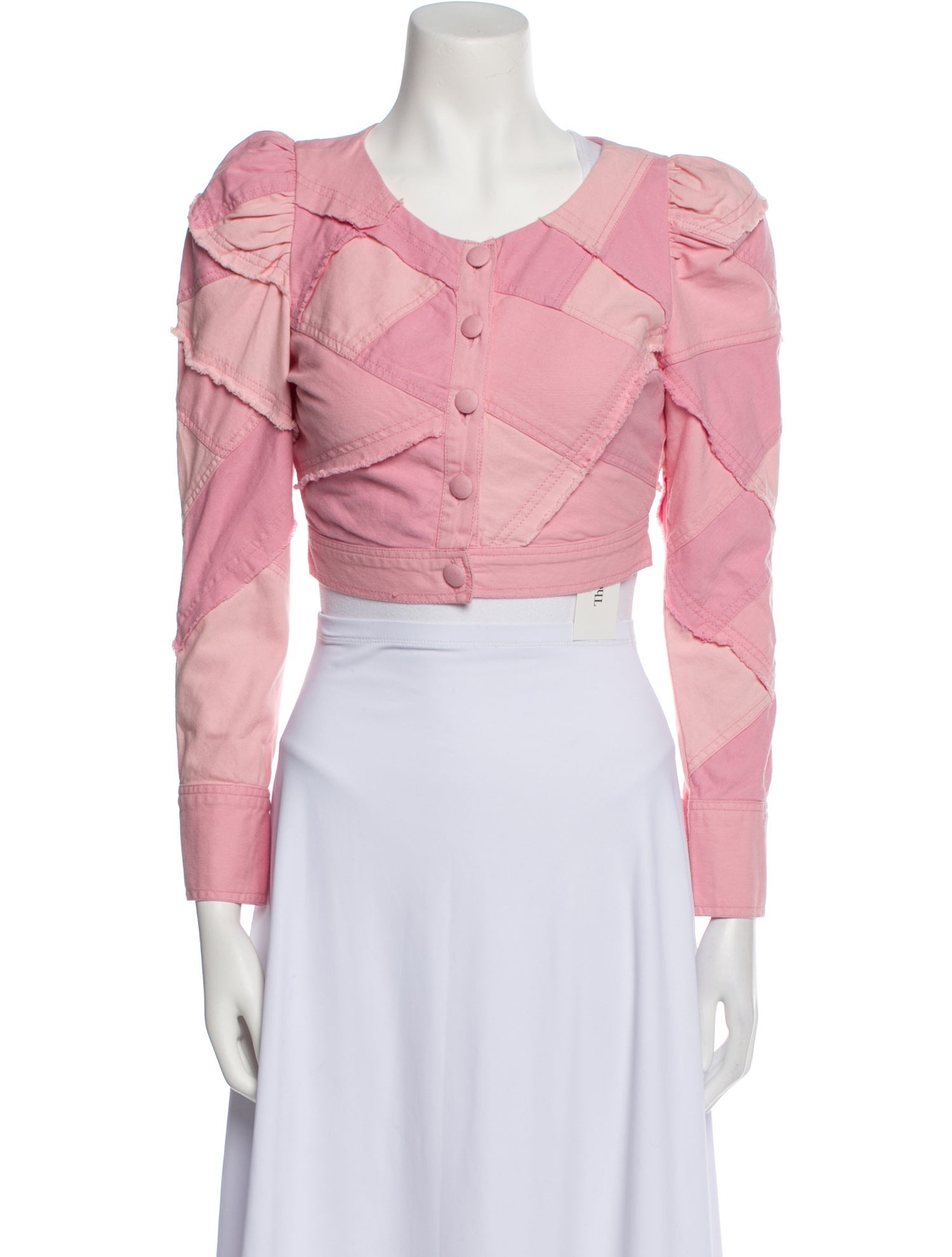 LoveShackFancy Patterned Denim Jacket