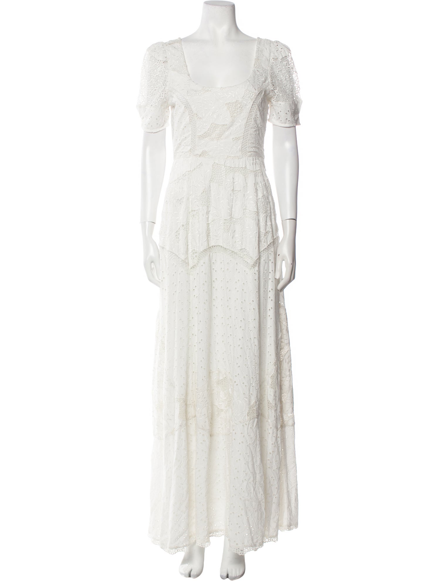 LoveShackFancy Square Neckline Long Dress