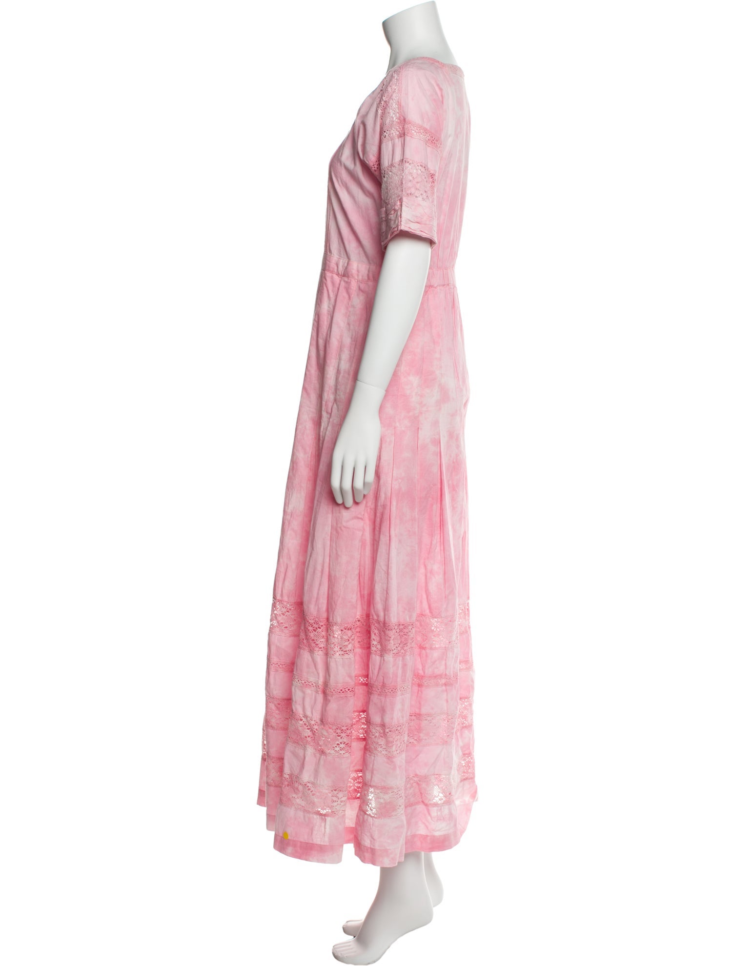 LoveShackFancy Tie-Dye Print Long Dress