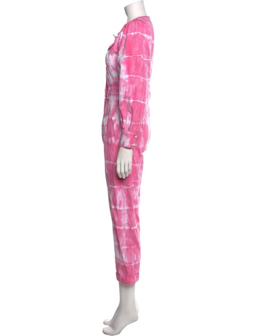 LoveShackFancy Tie-Dye Print Crew Neck Jumpsuit