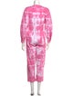 LoveShackFancy Tie-Dye Print Crew Neck Jumpsuit