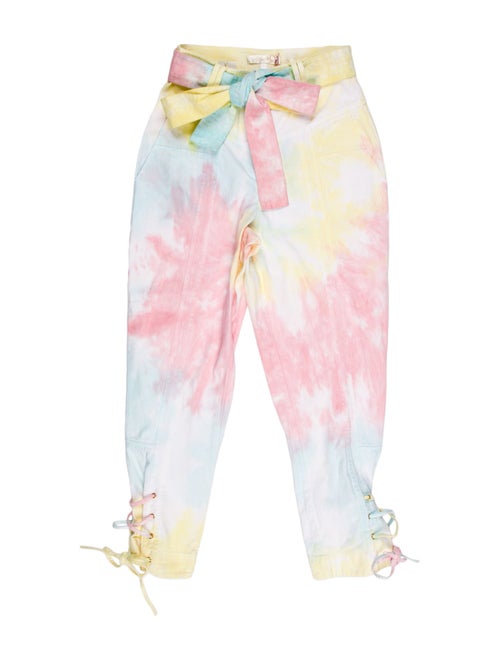 LoveShackFancy Tie-Dye Print Straight Leg Pants