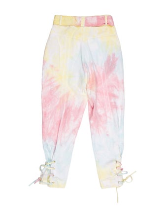 LoveShackFancy Tie-Dye Print Straight Leg Pants