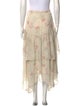 LoveShackFancy Floral Print Midi Length Skirt