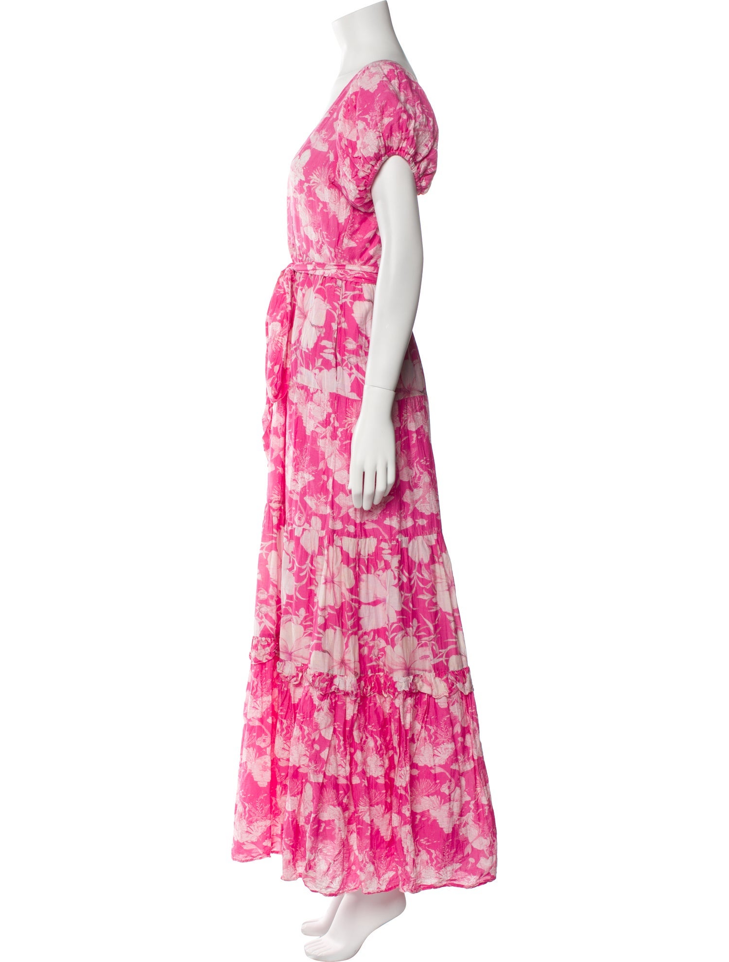 LoveShackFancy Floral Print Long Dress