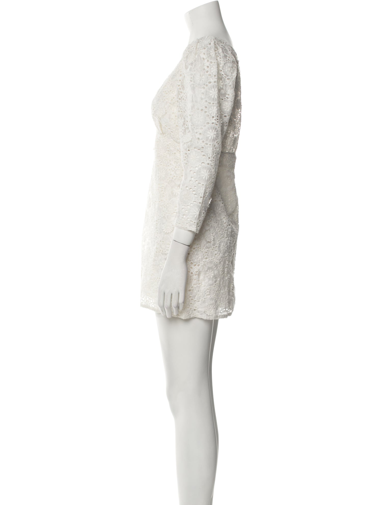 LoveShackFancy V-Neck Mini Dress