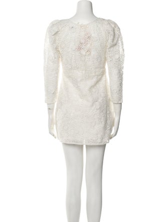 LoveShackFancy V-Neck Mini Dress