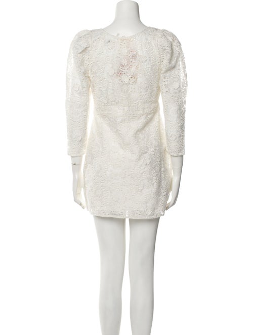 LoveShackFancy V-Neck Mini Dress