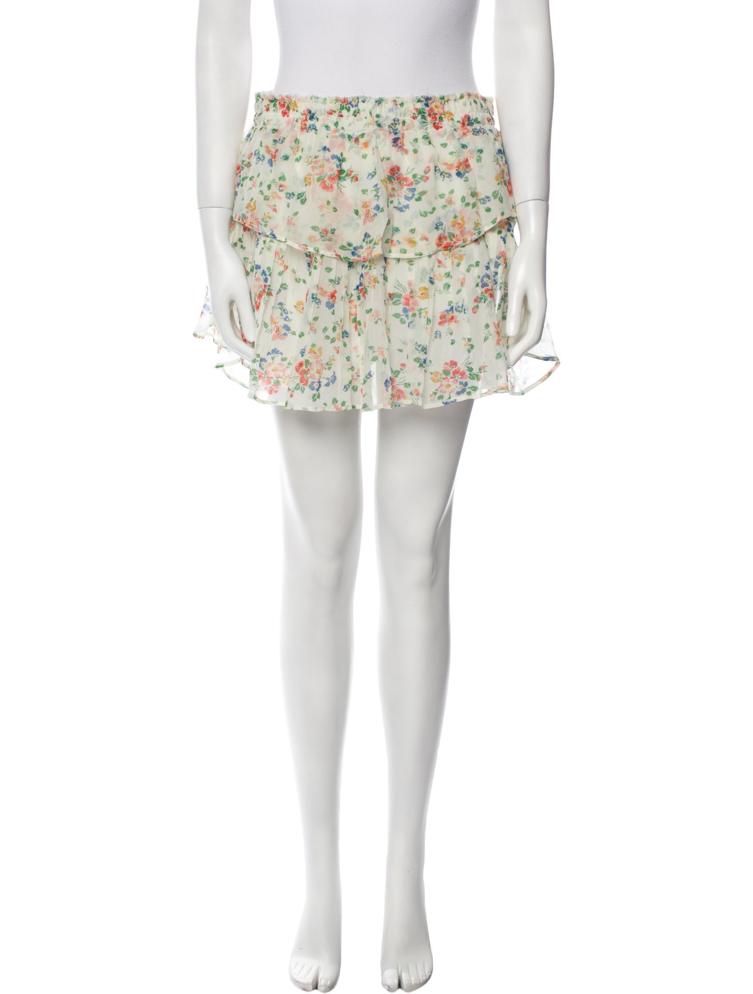 LoveShackFancy Silk Mini Skirt