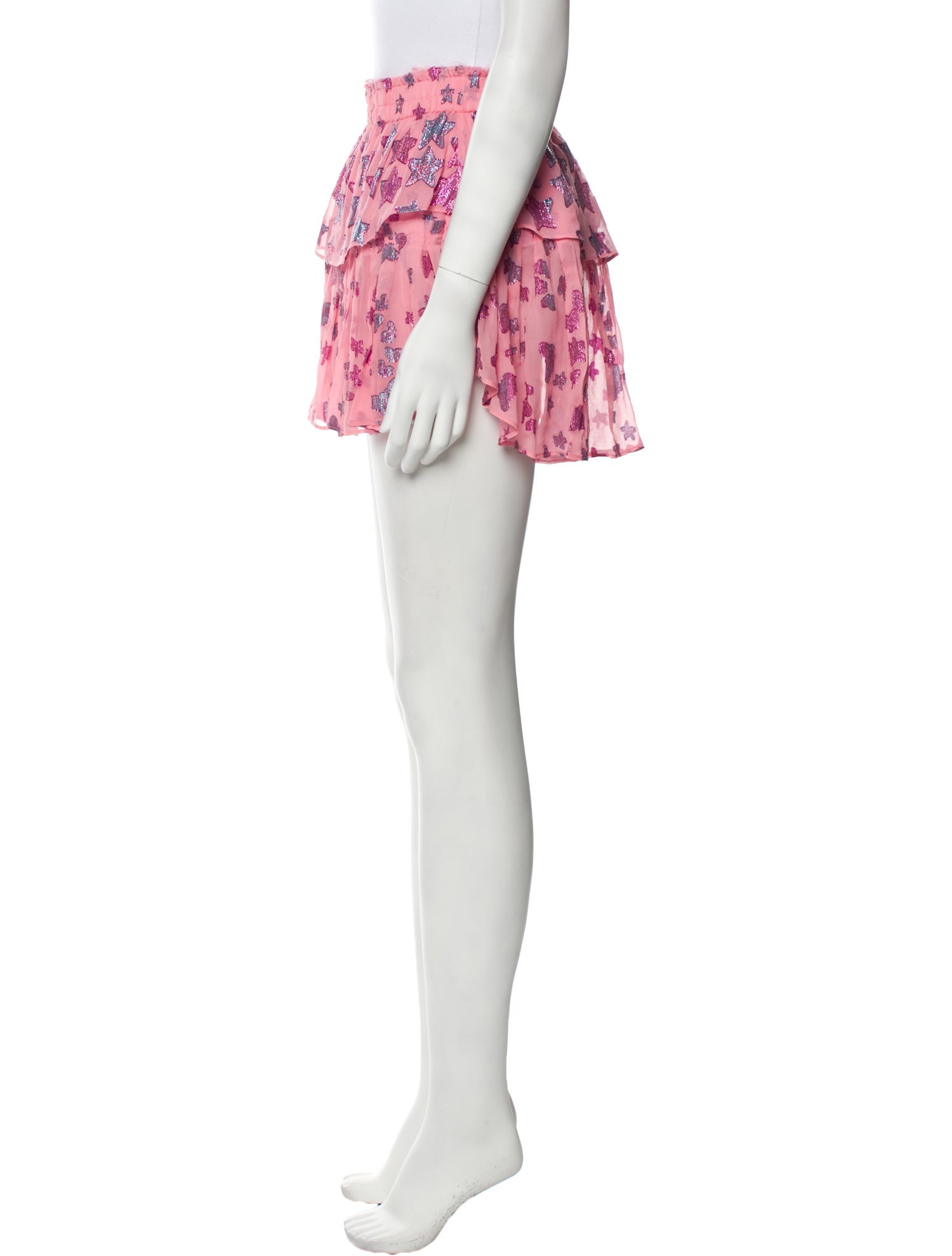 LoveShackFancy Silk Mini Skirt