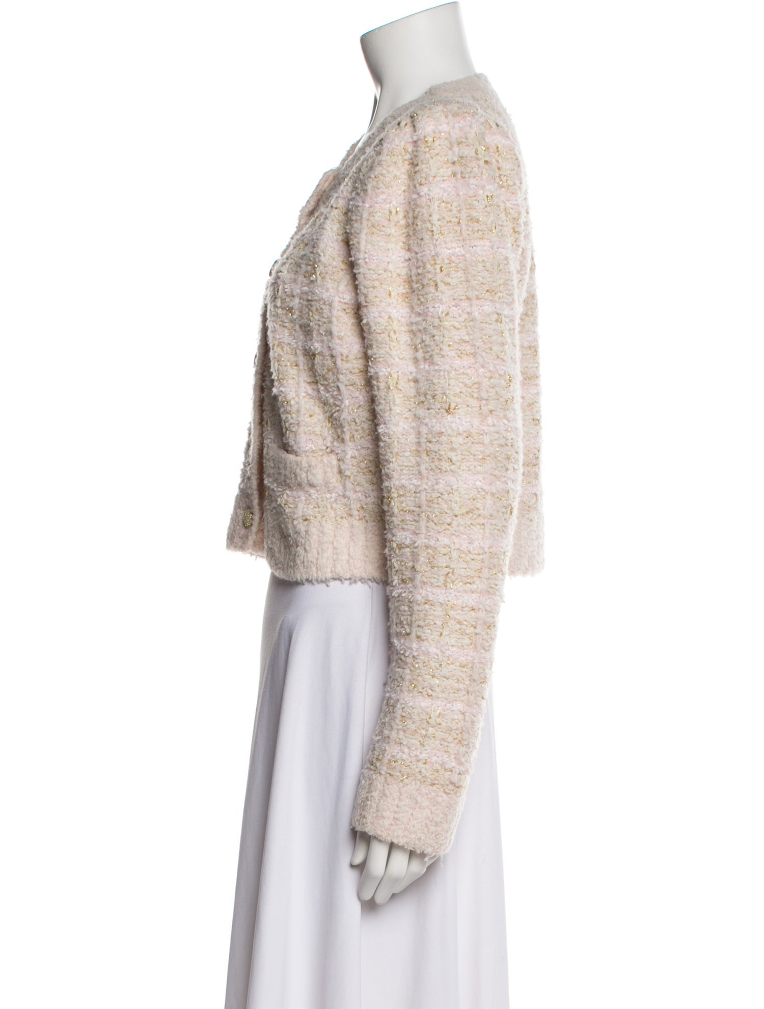 LoveShackFancy Tweed Pattern Evening Jacket