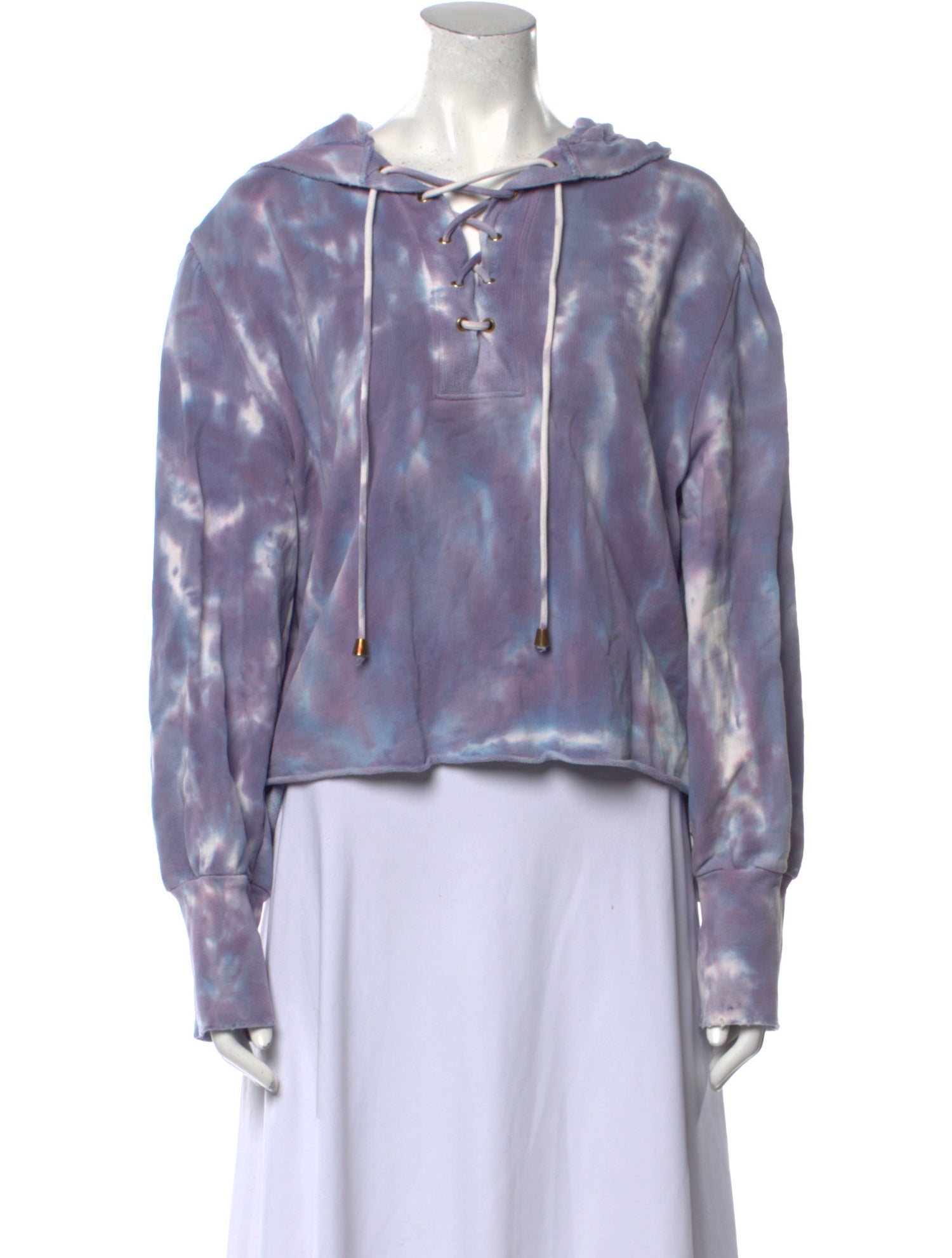 LoveShackFancy Tie-Dye Print Crew Neck Hoodie