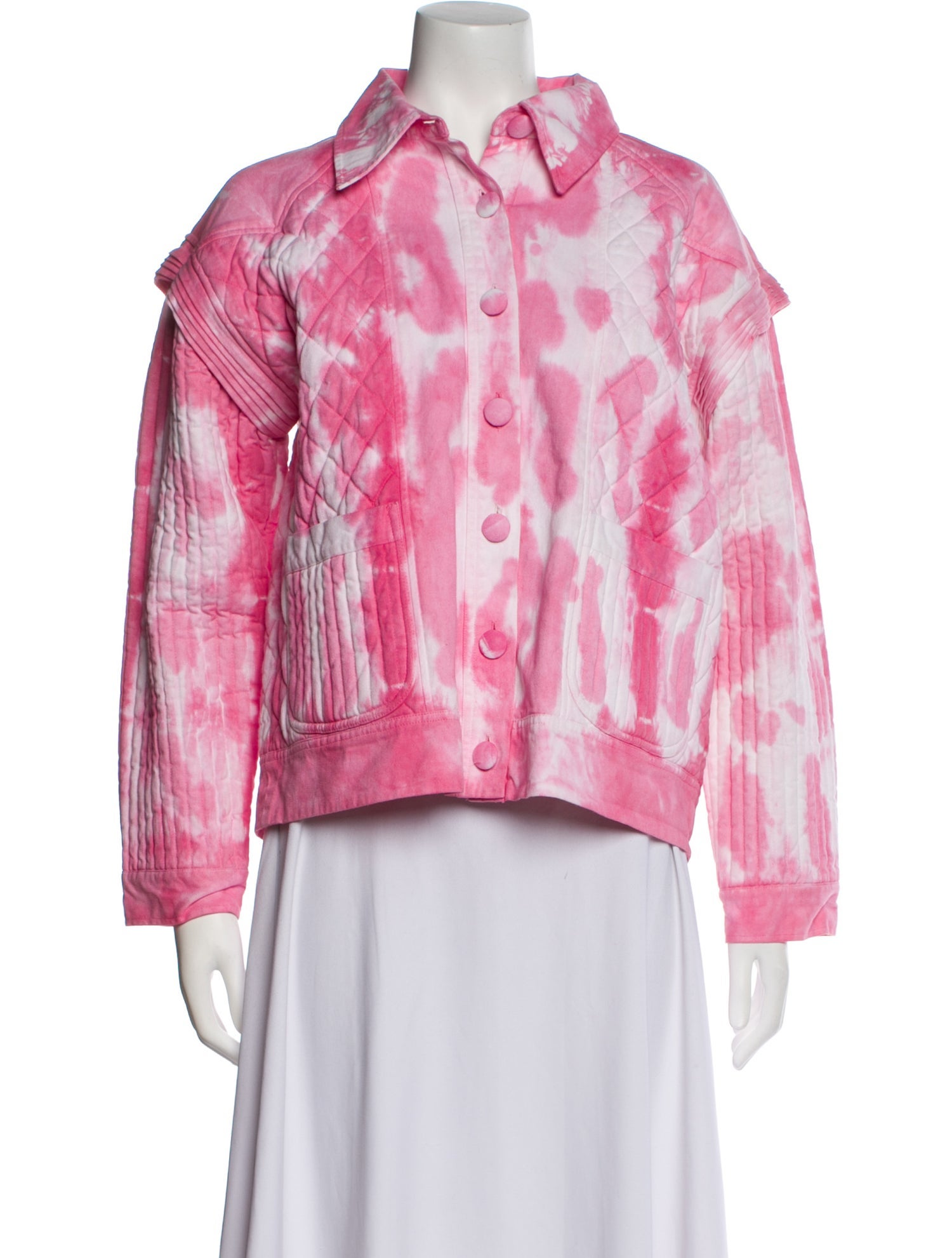 LoveShackFancy Printed Faux Fur Jacket