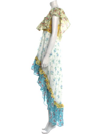 LoveShackFancy Floral Print Long Dress