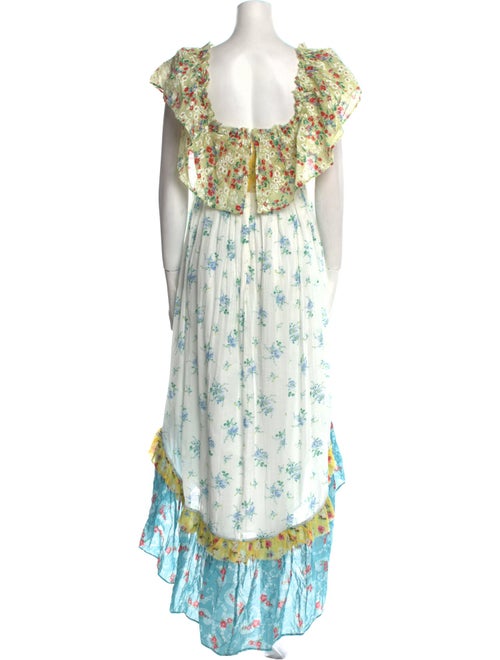 LoveShackFancy Floral Print Long Dress