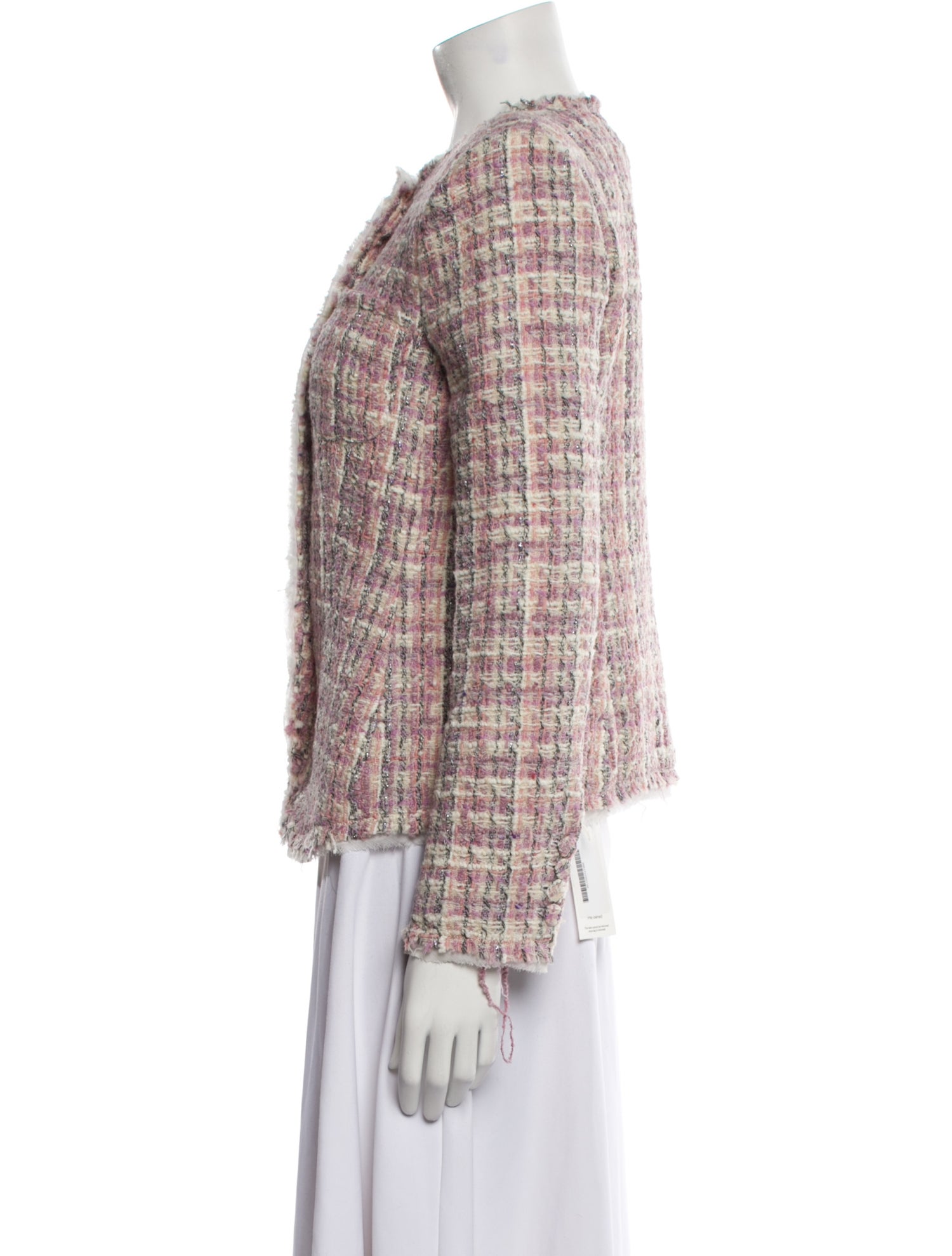 LoveShackFancy Wool Tweed Pattern Evening Jacket