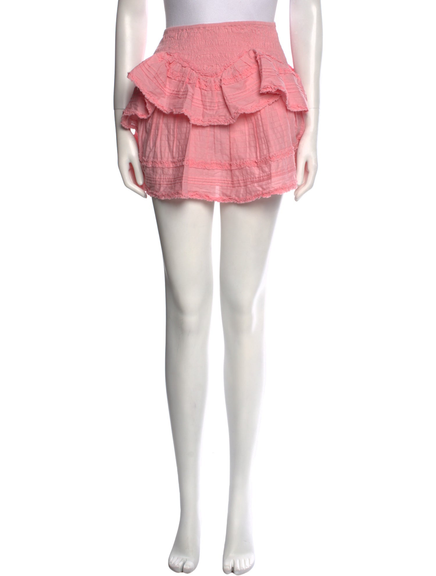 LoveShackFancy Ruffle Embellishment Mini Skirt