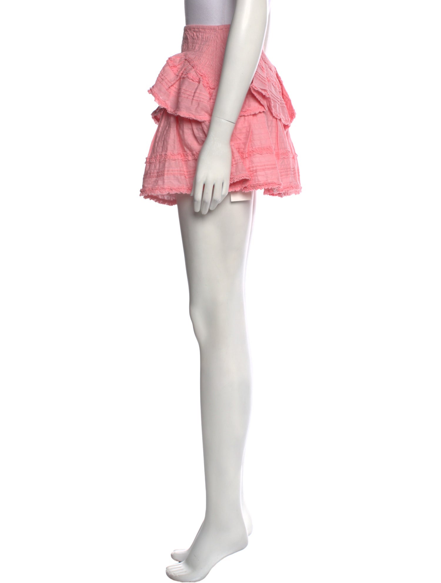 LoveShackFancy Ruffle Embellishment Mini Skirt