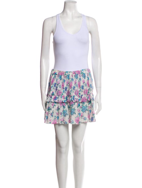 LoveShackFancy Floral Print Ruffle Embellishment Skirt Set