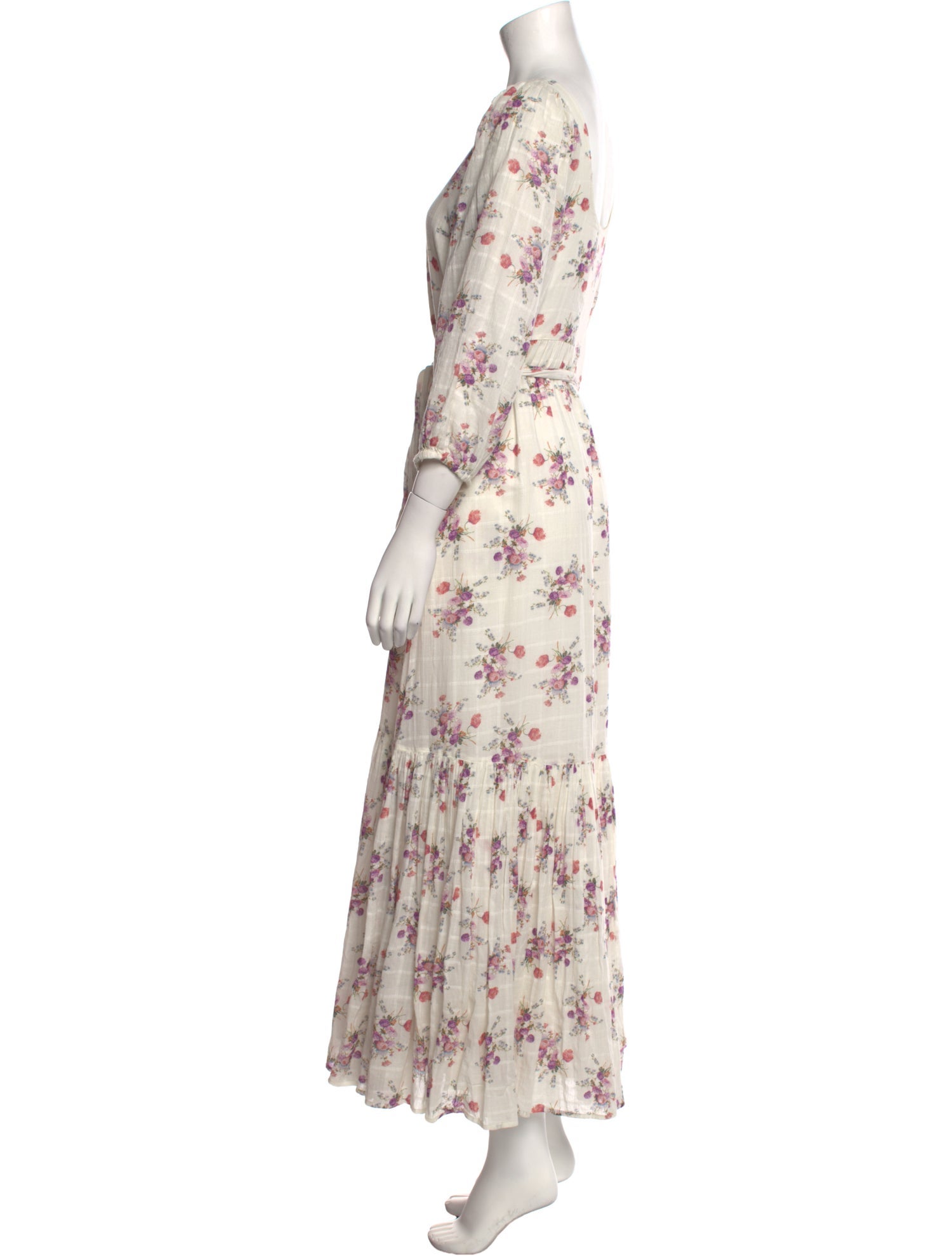 LoveShackFancy Floral Print Long Dress